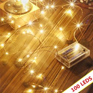 2M 5M10M Dải Đèn Led Dây Đèn AA Pin Giáng Sinh Cho Vòng Hoa Ngày Lễ Cổ Tích Trang Trí Tiệc Cưới