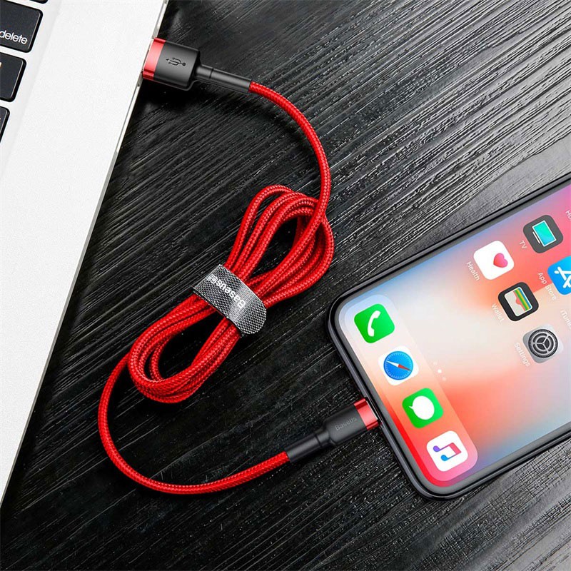 Ảnh Cáp sạc và truyền dữ liệu Baseus cổng USB dành cho điện thoại Phone dài 2 mét 2