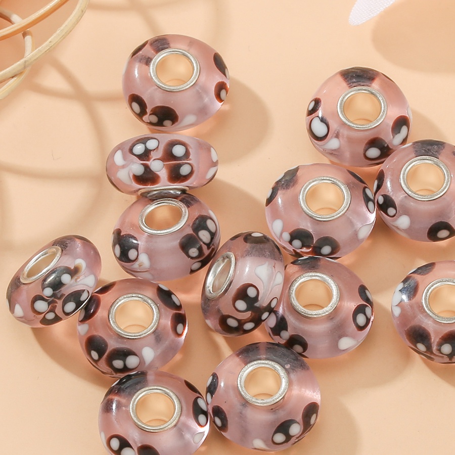 Bộ 2 Chuỗi Hạt Murano Hình Hoa Nhiều Màu Dùng Làm Trang Sức Thủ Công