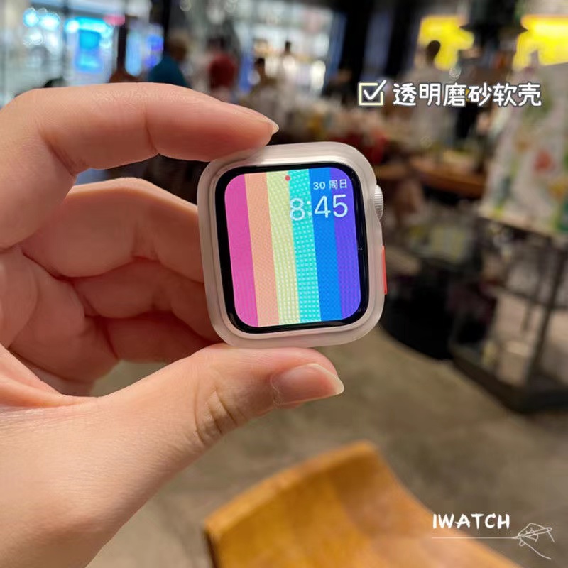 Ốp Bảo Vệ Bằng Silicon Mềm Màu Kẹo Cho for Apple Watch 7 6 SE 5 3 2 1 / 41mm 45mm 40MM 44MM 42MM 38MM
