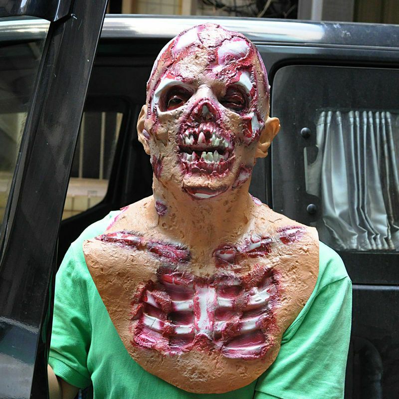Mặt nạ Zombie Halloween Người lớn Cao su đẫm máu Đáng sợ Cực kỳ ghê tởm Mặt nạ kinh dị toàn mặt
