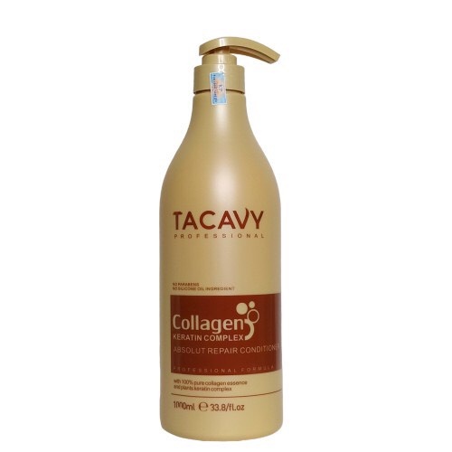 Cặp dầu gội xả TACAVY Collagen 1000ML phục hồi tóc hư tổn từ sâu bên trong