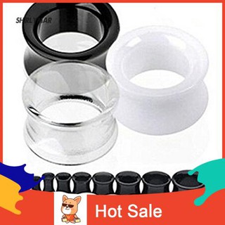 ❈Sr 1 Cặp Đường Hầm Thịt Silicon Đôi Rỉ Yên Tai Cắm Đồng Hồ Đo Unisex Xuyên