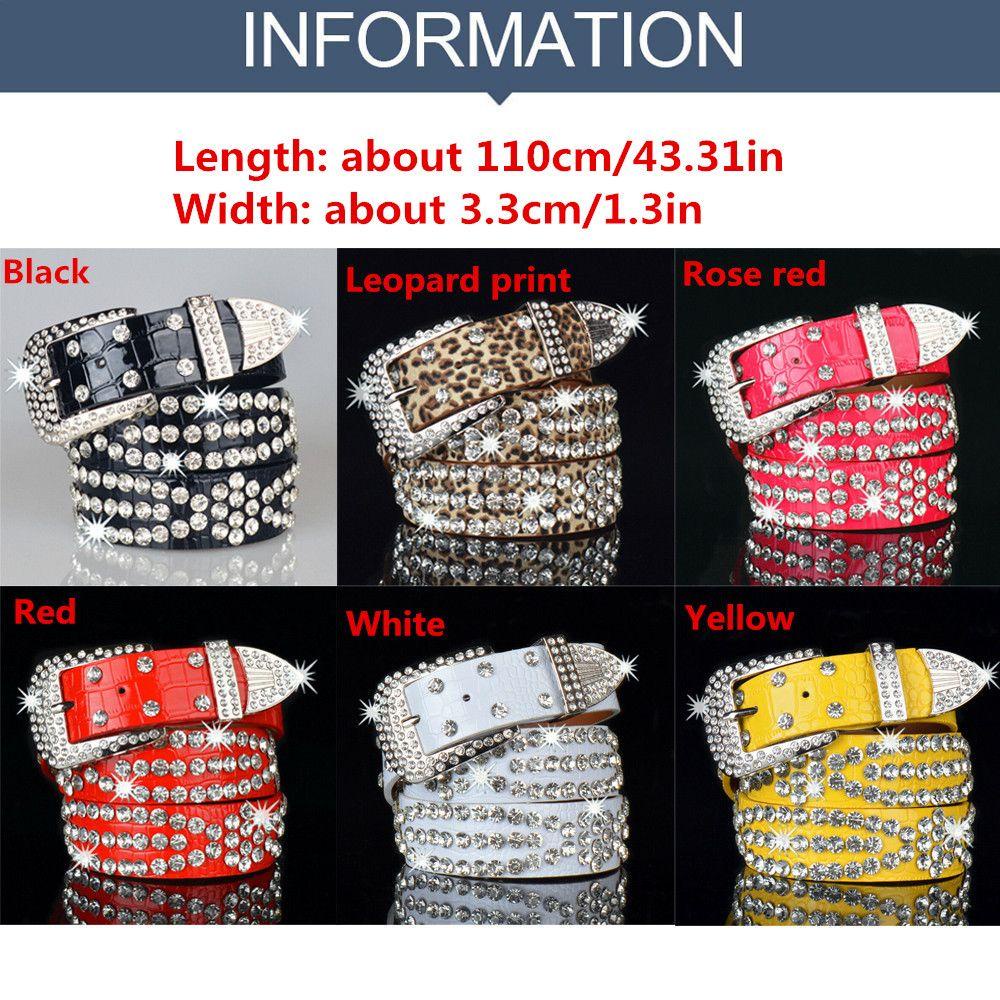 Hobbyin Thắt lưng có thể điều chỉnh, đá crystal sáng bóng, phong cách cowgirl