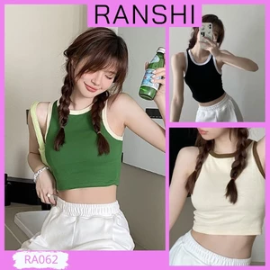 Áo Ba Lỗ Croptop Phối Viền RANSHI Hot Trend Siêu Xinh Chất Mát Dễ Dàng Phối Đồ Quanh Năm - RA062