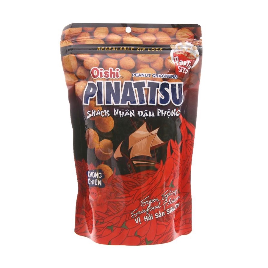 Snack đậu phộng Pinattsu Oishi Party size gói 95g | Shopee Việt Nam