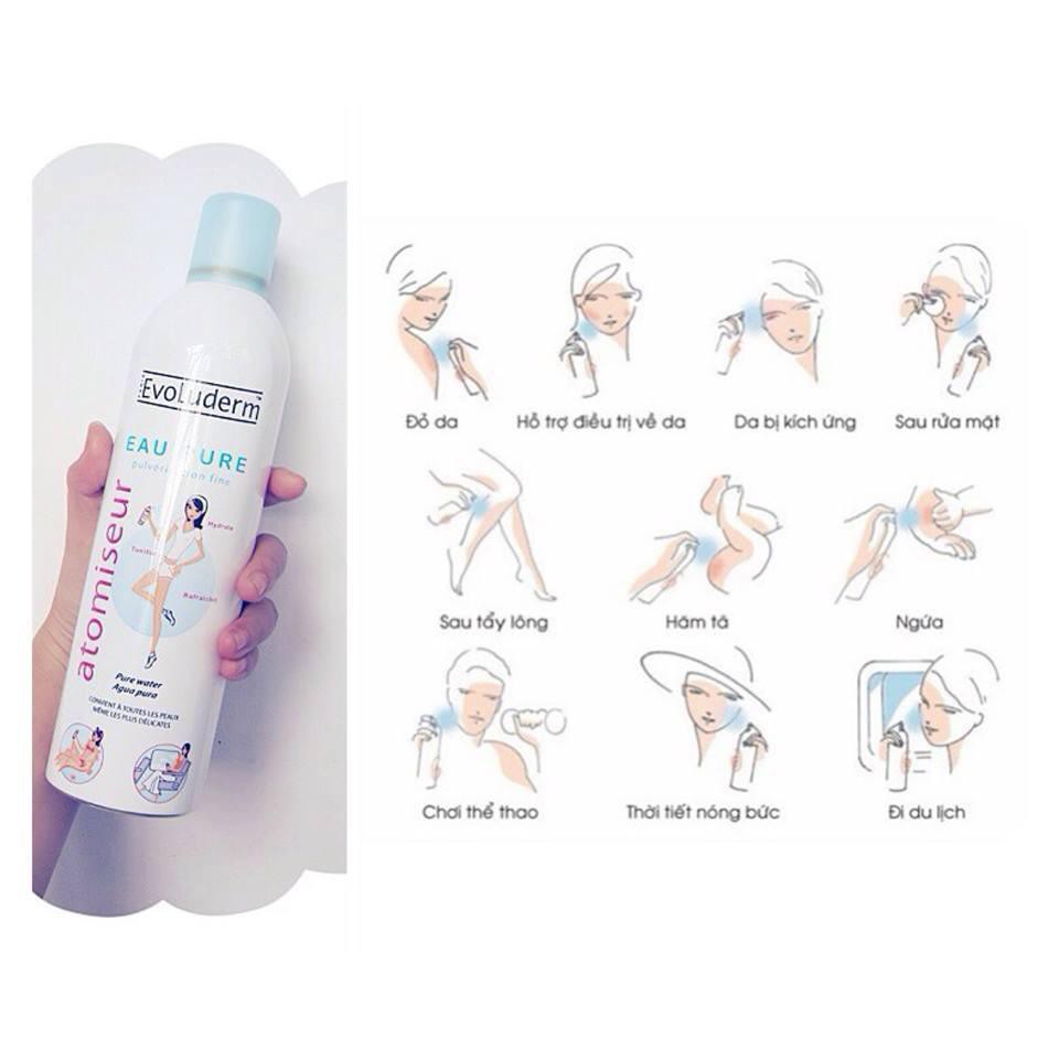 Ảnh Nước Xịt khoáng Evoluderm giúp dưỡng da cấp ẩm tức thì và làm dịu làn da 150ml (12206) 4
