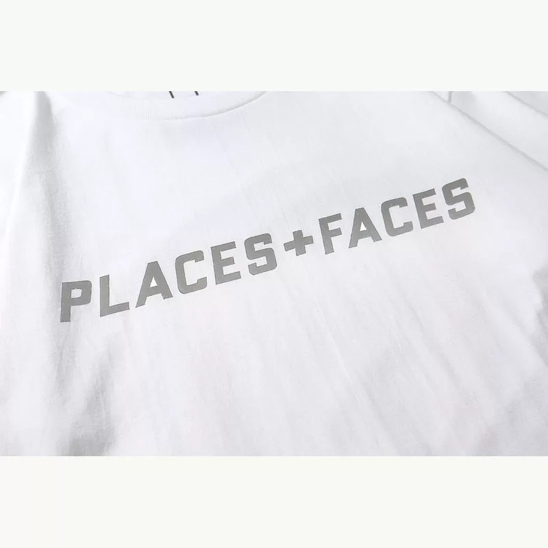 Áo thun Stee Cổ tròn Phản quang PLACES and FACES Localbrand ICVCVNI Unisex Menwear