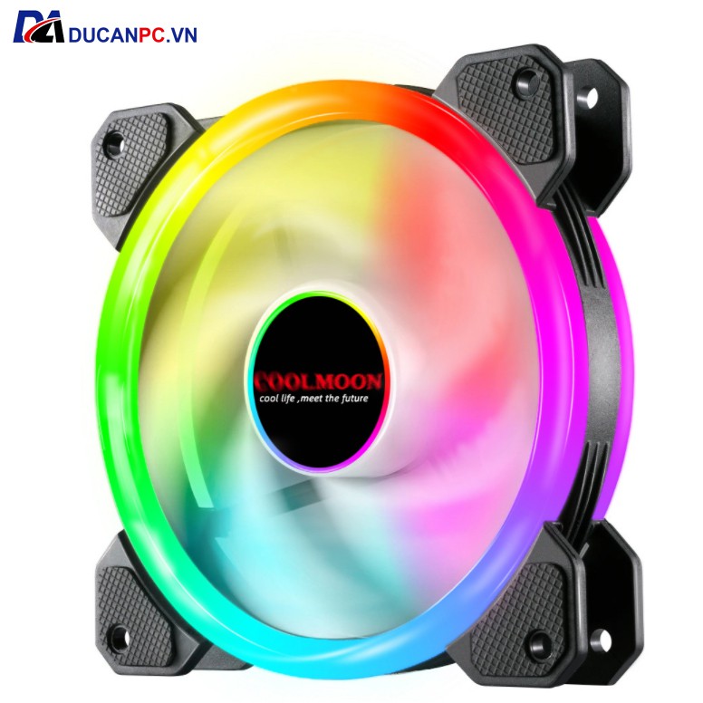 Quạt Tản Nhiệt, Fan Led RGB Coolmoon V2 Đồng Bộ Hub Coolmoon Shopee