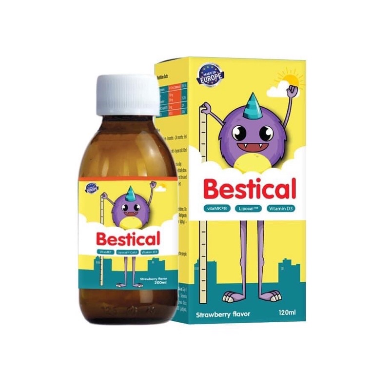 Bestical canxi sinh học -dễ hấp thụ giúp bé tăng chiều cao tối đa date mới  chai 120ml