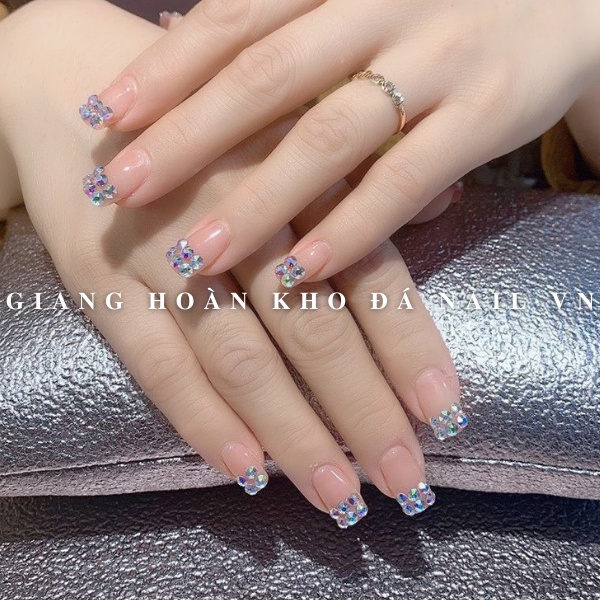 Đá Chân Lưới Nail 12 Khía Crystal Ab Đính Móng ANGELICA 602 KANG