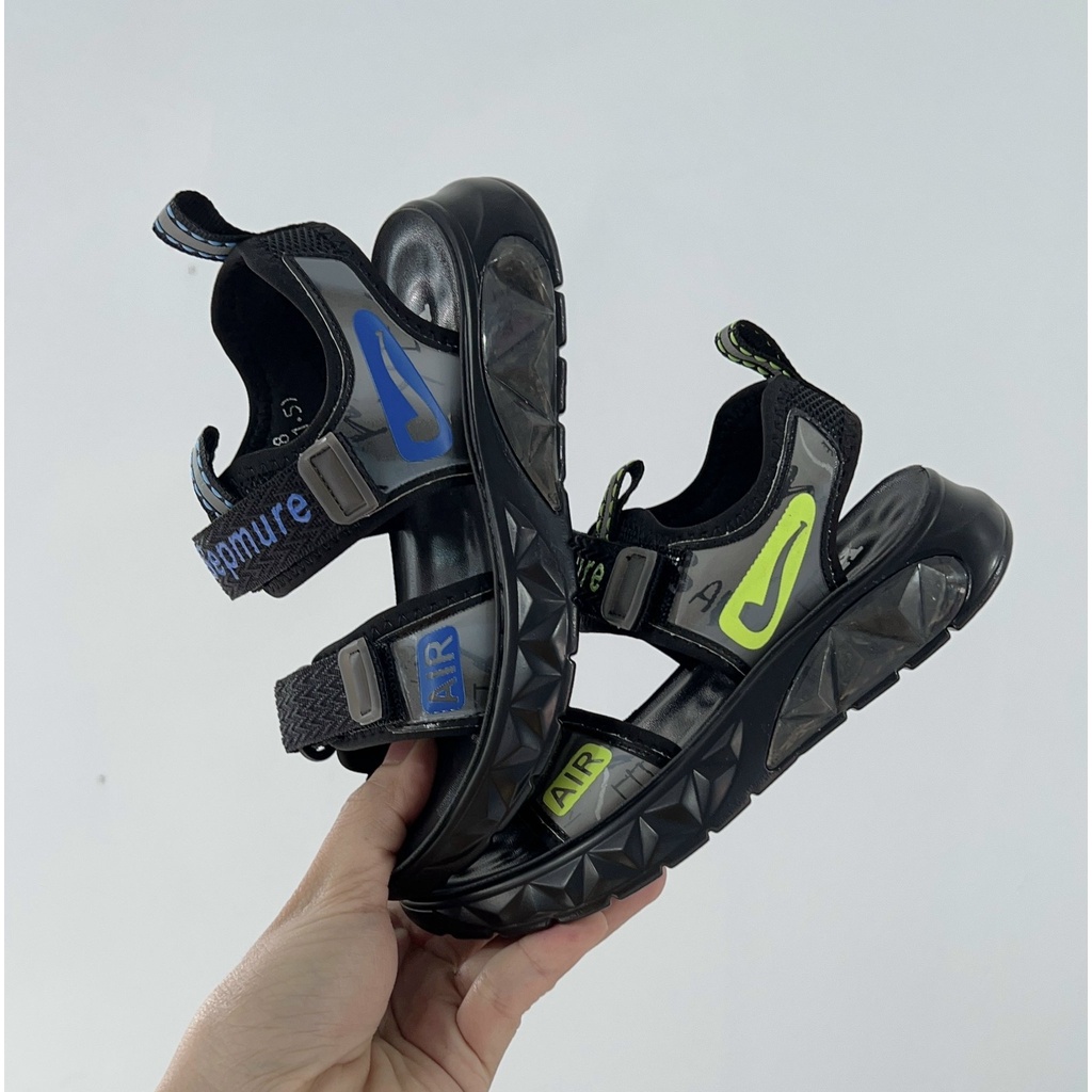 sandal bé trai dép quai hậu cho bé đi học đi chơi có size đại khâu đế nội địa siêu bền quai dán tùy chỉnh 6607