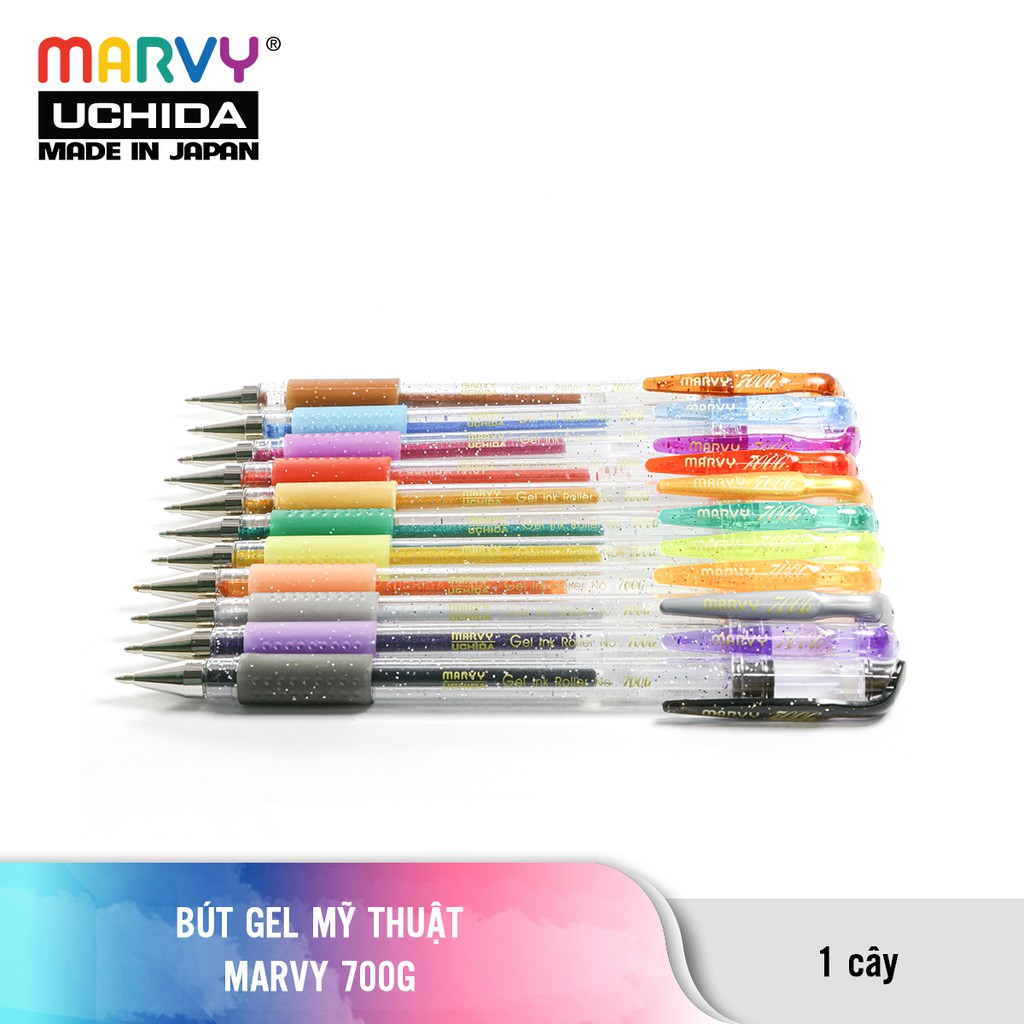 Ảnh Bút gel có nắp Marvy Uchida 700G ngòi 0.7mm 2
