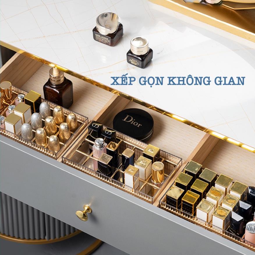 Hộp Đựng Đồ Trong Suốt ENODA HOME, Hộp Đựng Son Chia Ngăn 18 Ô Siêu Sang Chảnh R003