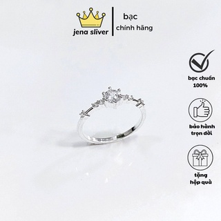 nhẫn nữ jena Snow Princess , đính đá cao cấp - jane sliver