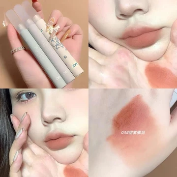 CVZ Kem Nhỏ Bùn Môi Nhung Men Môi Không Khí Son Bóng Son Môi Hồng Đào Trà Sữa ྇