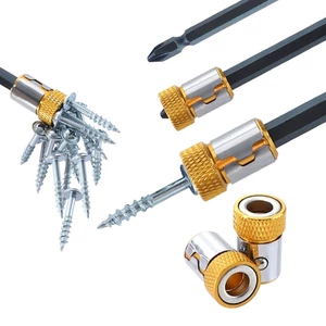 Screwdriver Bits Magnetic Ring 1/4" 6.35mm Metal Strong Magnetizer Screw for Ele