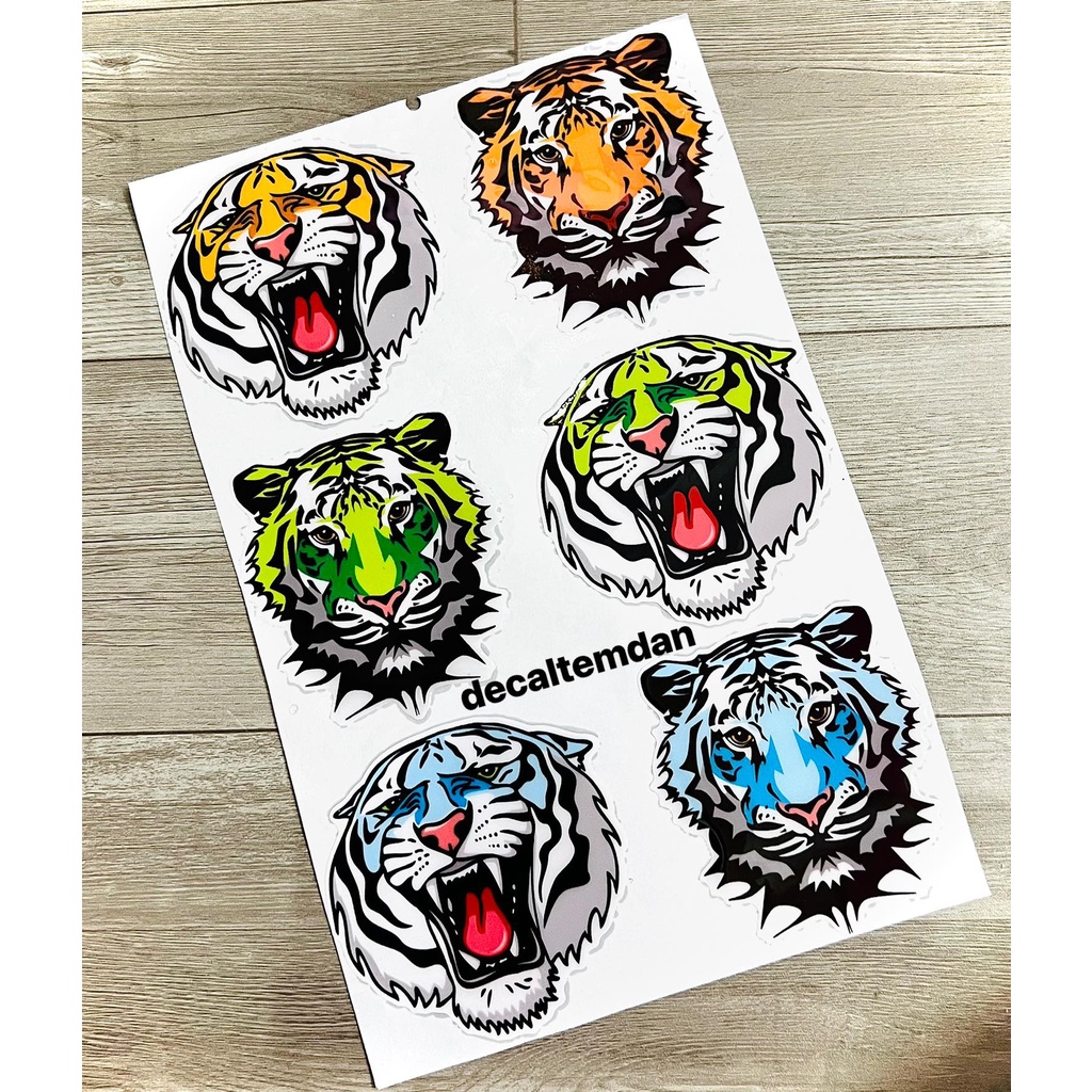 DDXM - V11BN - NGUYÊN TỜ DECAL TEM NỔl HÌNH CON HỔ ( CỌP ) ĐỦ MÀU ...