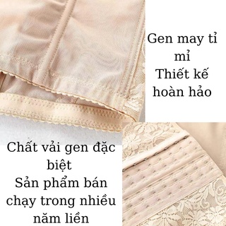 Áo gen định hình nịt bụng có khóa cài 6 nấc điều chỉnh khóa cài (đủ size, có Clip)