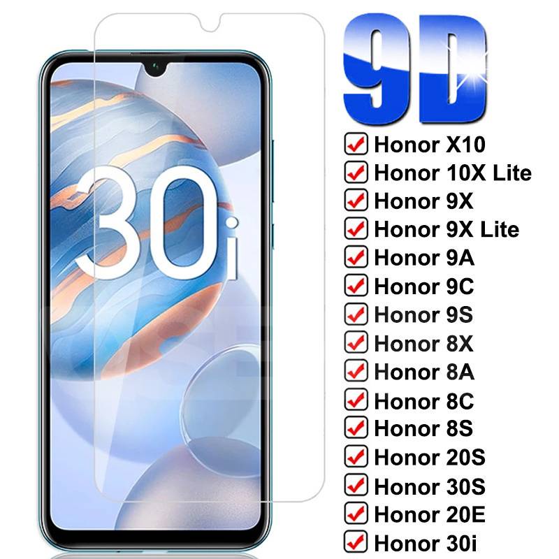 1 Chiếc Kính Bảo Vệ Trên Cho Huawei Honor 10X 9X Lite X10 9A 9C 9S 8X 8A 8C 8S 20S 30S 20E 30i 20i Kính Bảo Vệ Màn Hình Cường Lực