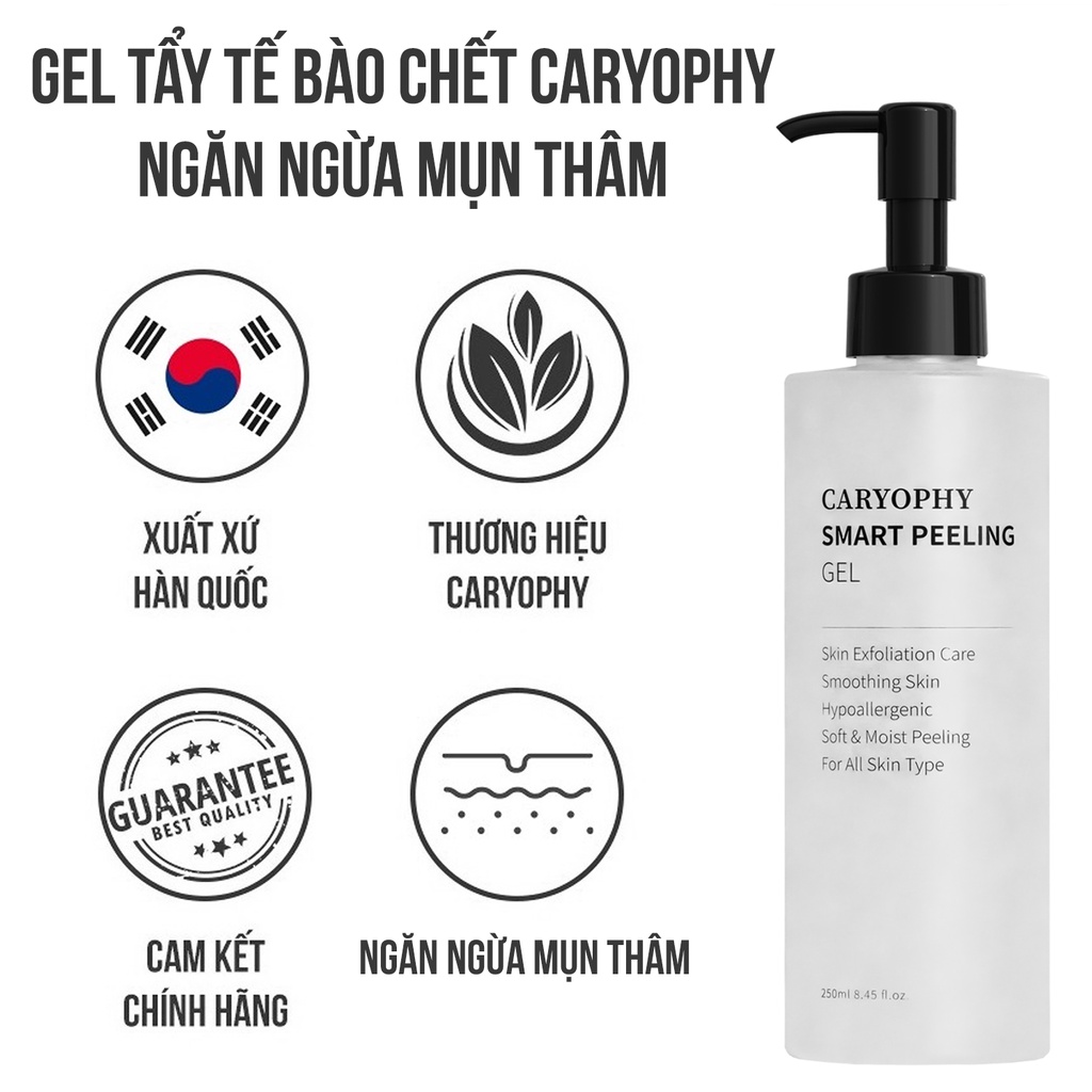 Ảnh Tẩy tế bào chết mặt Caryophy Smart Peeling Gel tẩy da chết vật lý da dầu mụn 250ml 4