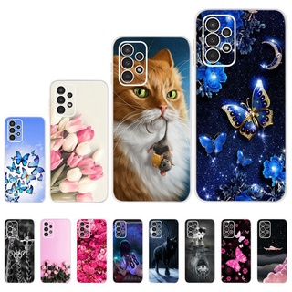 Ốp Điện Thoại Dẻo Họa Tiết Hoạt Hình Bươm Bướm Xanh Dương Cho Samsung Galaxy A13 Samsung A13 4G A 13 GalaxyA13 A135 SM-A135F
