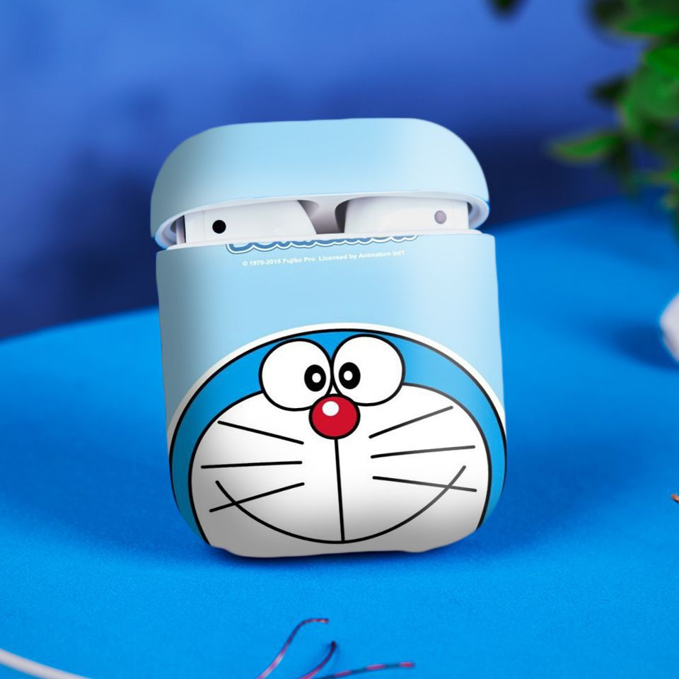 Miếng dán skin cho AirPods in hình Doremon - Dor004 (AirPods 1, 2, 3, Pro, i12)
