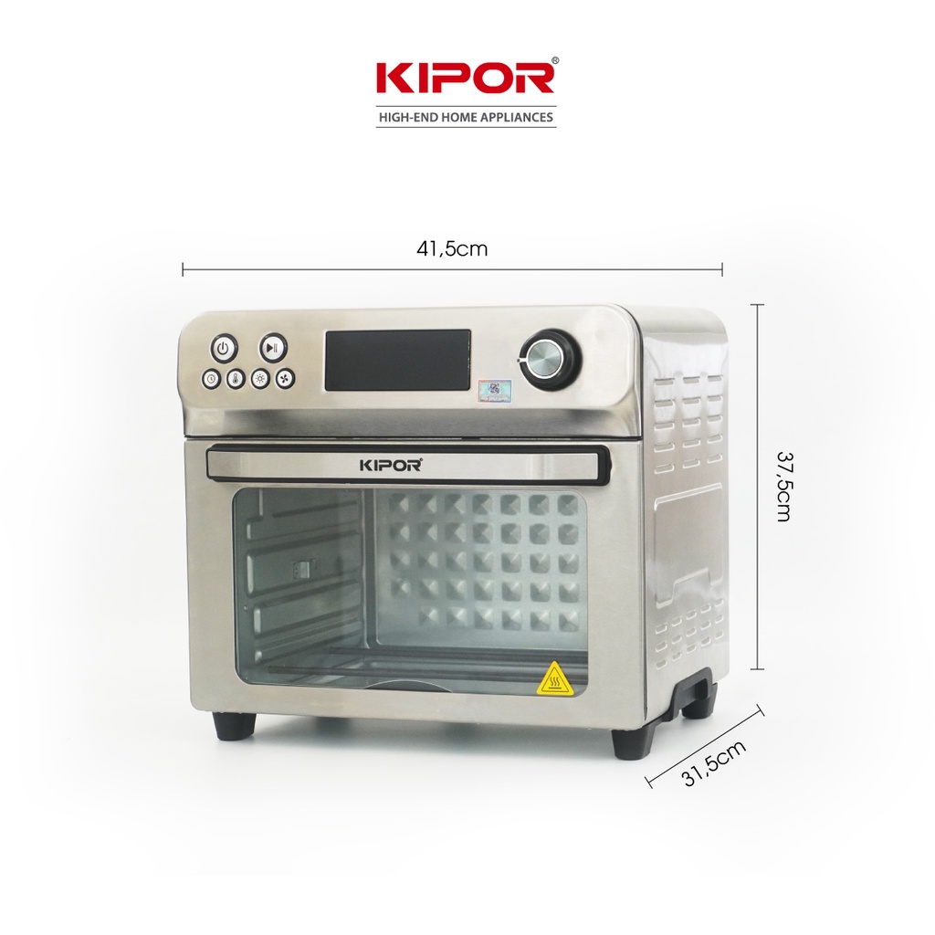 Mô tả Nồi chiên không dầu KIPOR KP-AF655-24L-Nướng 2 mặt trên dưới RAPID AIR đối lưu-Thân inox304-Bảo hành tại nhà 12 tháng - 6