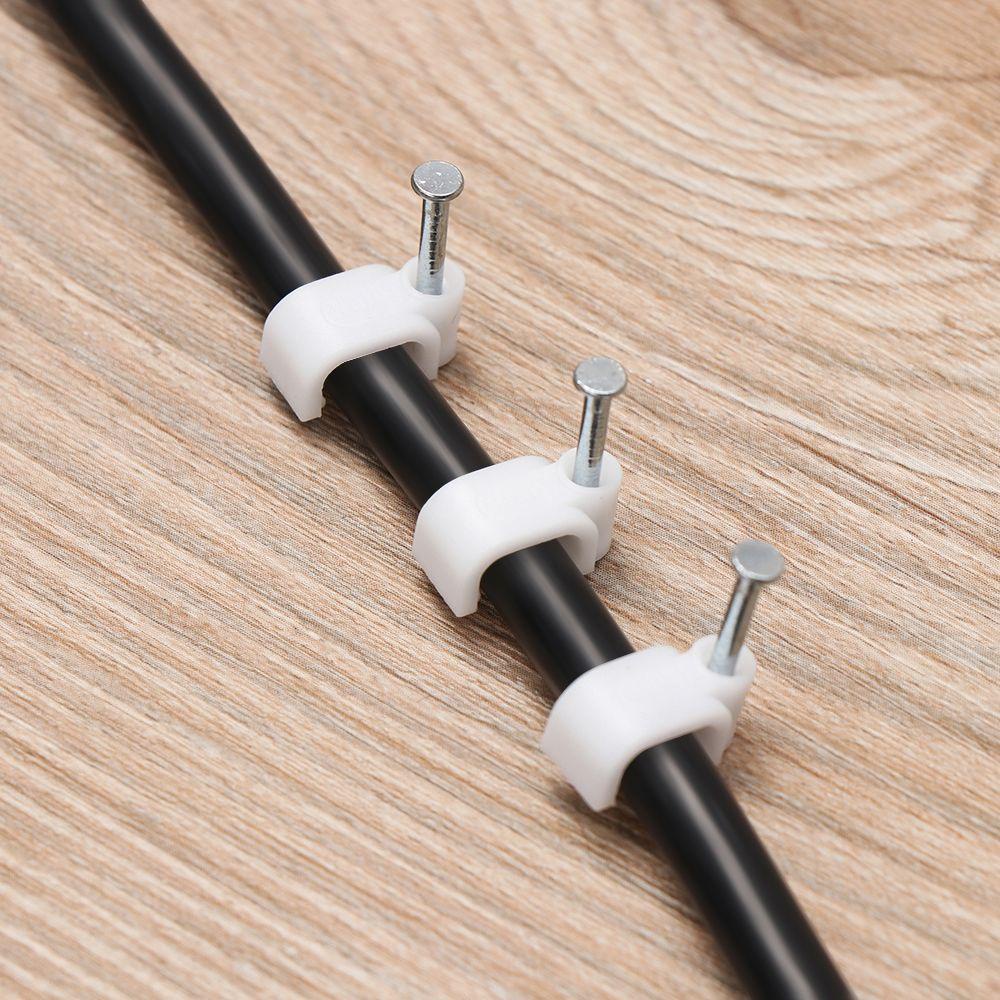 Neaverler 100 Chiếc Giá Đỡ Cố Định Hữu Ích Dây Buộc Phụ Kiện Điện Đa Năng Bền Cố Định Móng Tay Thép