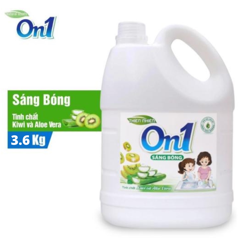 Ảnh Nước rửa chén On1 hương kiwi và aloe vera 3.6kg, gel rửa bát sạch bóng vết dầu mỡ N5008 - Lixco Việt Nam 2