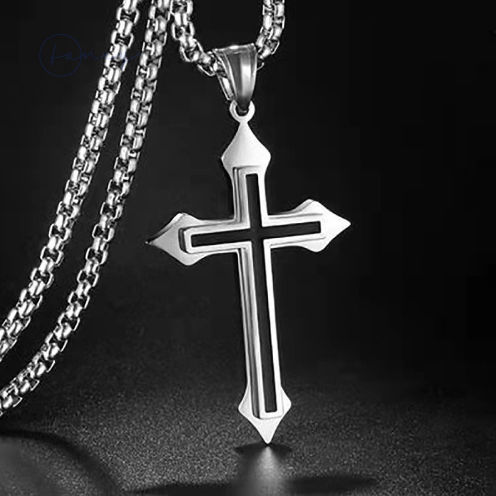 Dây Chuyền Nam Nữ, Phụ Kiện Vòng Cổ Mặt Dây Chuyền Màu Bạc Thép Không Gỉ. Vòng Cổ Unisex