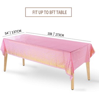 Khăn Trải Bàn Dùng Một Lần Kích Thước Lớn 137 * 273 cm Vừa Vặn Đến 8ft Màu Xanh Dương Cho Tiệc Sinh Nhật Đám Cưới