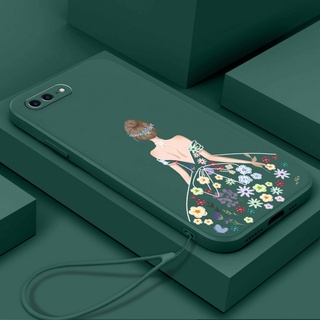 Ốp Lưng TPU Silicone HọA TiếT Hoa VớI Dây Đeo ThờI Trang Cho iPhone 7 plus 7 8 plus 8 6 6s 6 plus
