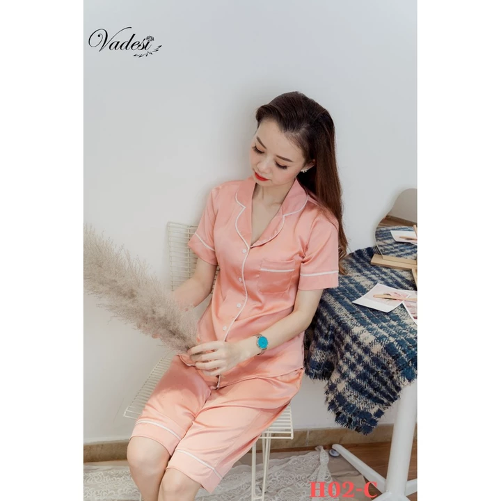 Bộ Pijama Lụa, Bộ Lửng Nữ - Vadesi , Thời Trang Nữ, Bộ Mặc Nhà Nữ Mùa Hè, Đồ Bộ, Đồ Ngủ Đẹp,