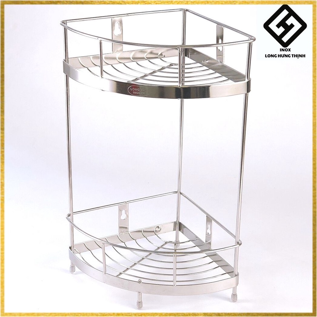 Kệ góc phòng tắm INOX 304 2 tầng cao cấp (20x20x42; 25x25x42) kệ góc ...