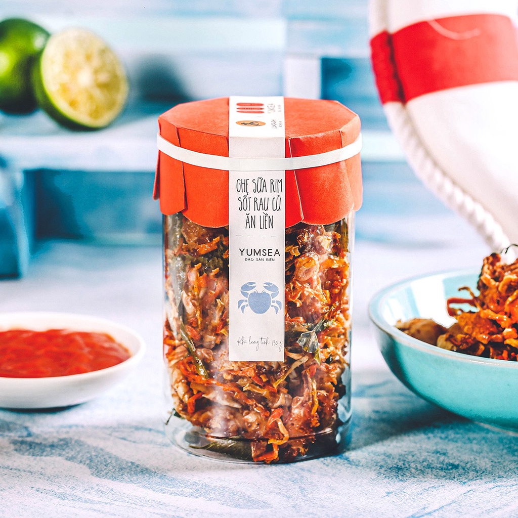 Ghẹ sữa rim sốt rau củ ăn liền Yumsea, 135g, hũ, mẫu tobita | Shopee ...