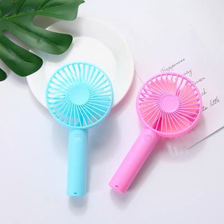 Quạt càm tay mini để bàn tích điện 4 cánh thông minh