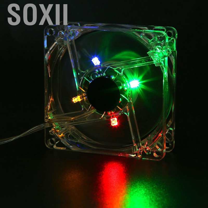 Soxii Quạt sưởi nhiệt CPU 5v 800rpm vỏ trong cổng USB đầu suốt