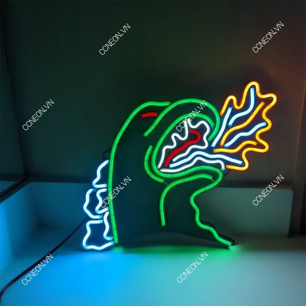 Đèn Trí Led Neon Hình Quái Vật Godzilla