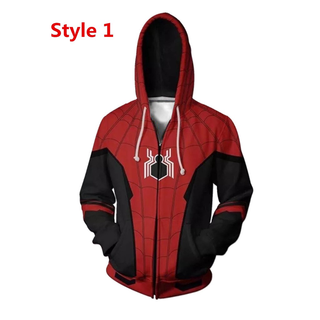 Người Nhện Dây Kéo Áo Khoác Siêu Anh Hùng Áo Len unisex