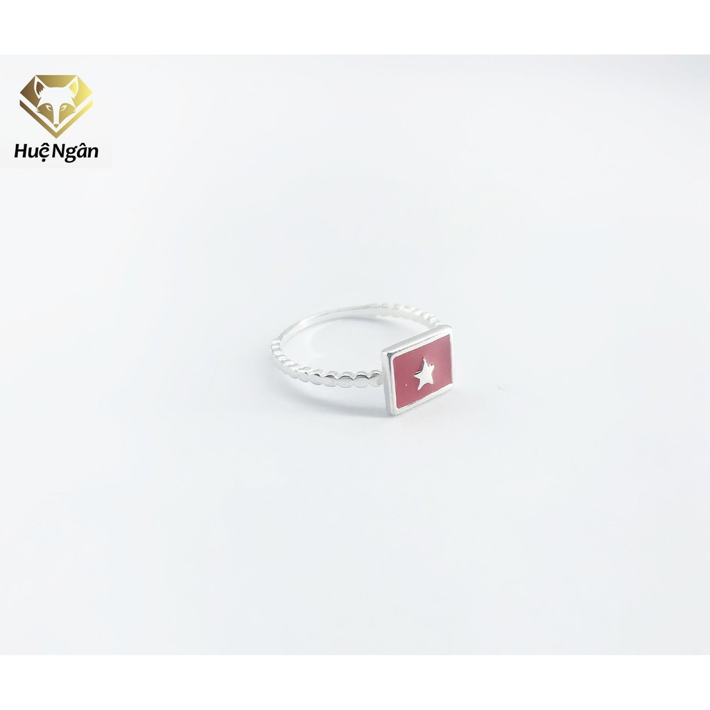 Ảnh Nhẫn bạc Ý 925 Huệ Ngân - Quốc kỳ VIỆT NAM 3