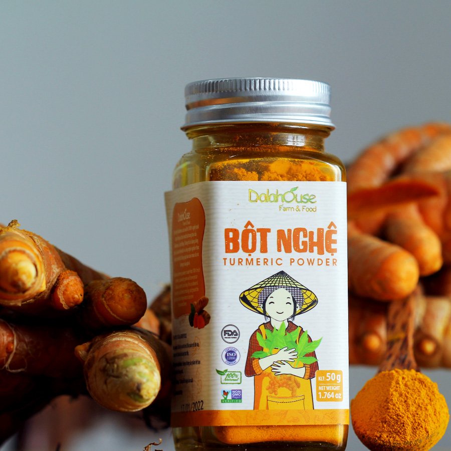 Ảnh Bột nghệ organic nguyên chất Dalahouse công nghệ sấy lạnh tiêu chuẩn Châu Âu lọ 40 gr 3