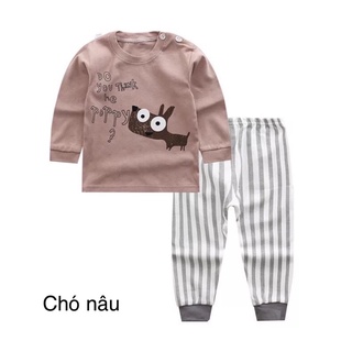 Bộ dài thu đông bé trai bé gái, bộ dài chui đầu bé trai bé gái, bộ nỉ thu đông bé trai bé gái