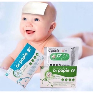 Khăn Lau Hạ Sốt Dr Papie Cho Bé, Hạ Nhiệt Giảm Sốt Hộp 25 Tờ | Minizon Kids
