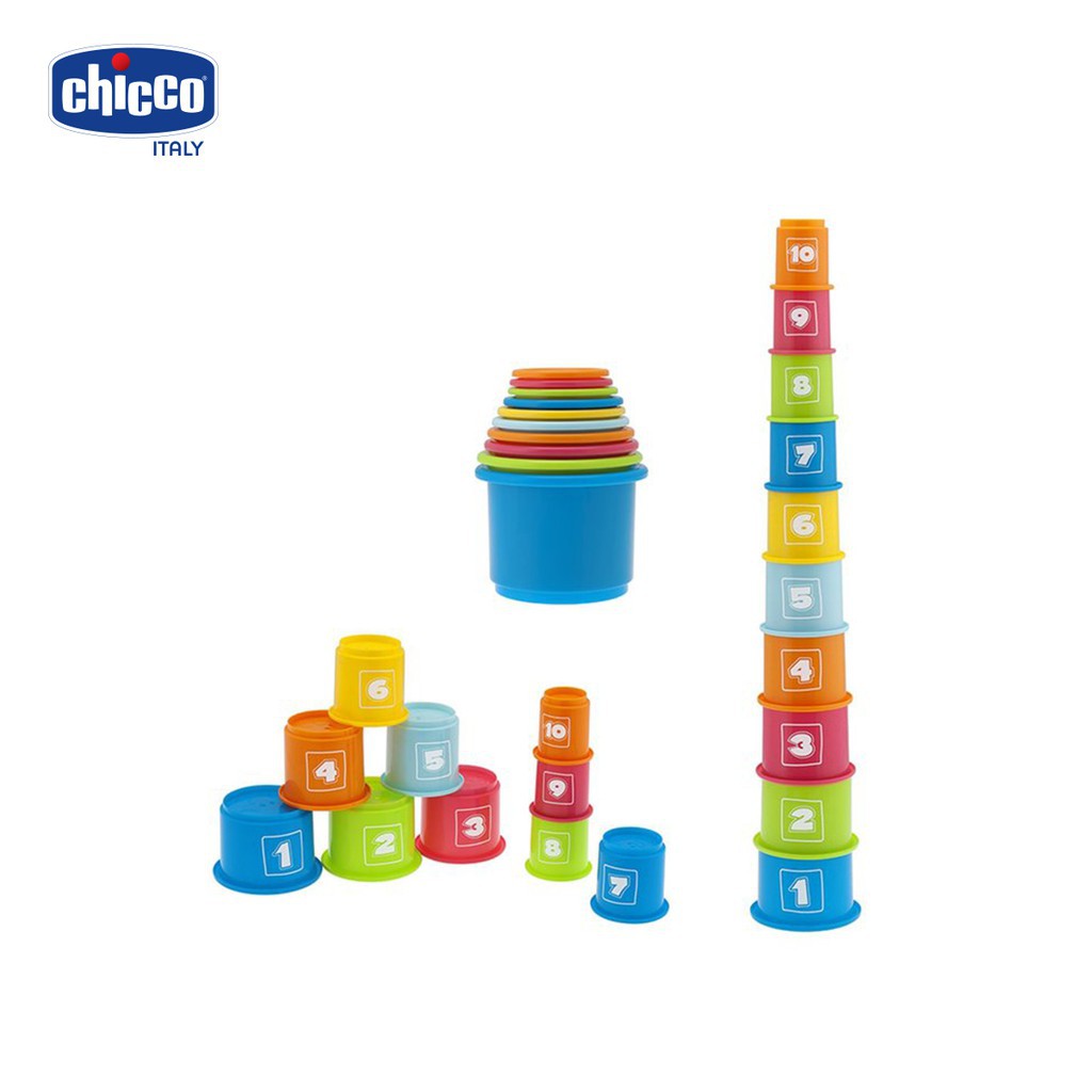 Bộ xếp hộp 2 in 1 tập đếm Chicco