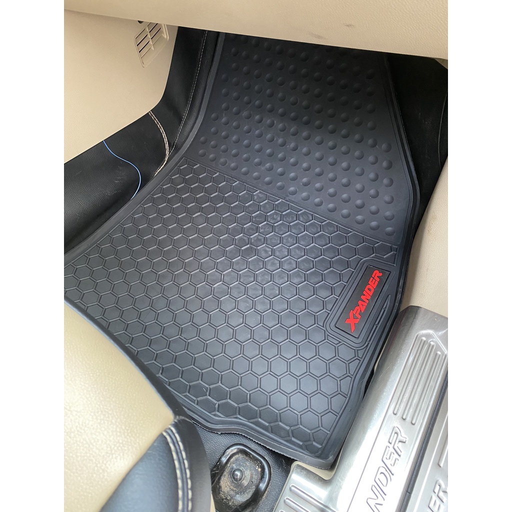 Thảm lót sàn ô tô Mitsubishi Xpander 2018-2022 HÀNG THƯỜNG, bộ trải sàn 3 hàng ghế đúc 3D PVC , dễ dàng vệ sinh
