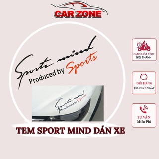 Tem Sport Mind Dán Ô Tô Trang Trí Nắp Capo