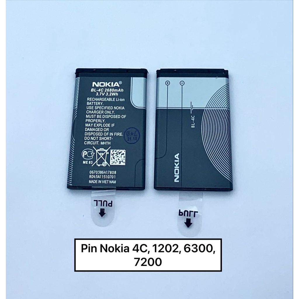 Pin Nokia 4C,1202, 6300, 7200 | Shopee Việt Nam