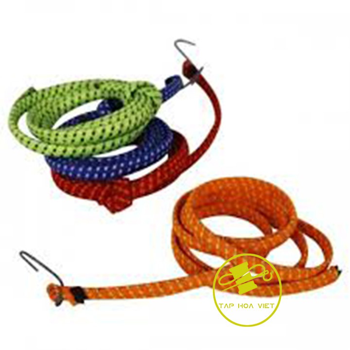 Combo 10 dây ràng 1.5M - 1 đầu móc, dây chun, dây buộc đồ, dây chằng ...