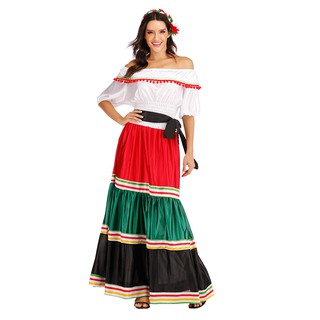 Trang Phục Halloween Cho Mẹ Và Con Gái Bé Gái Và Nữ Sân Khấu Váy Khiêu Vũ Nữ Truyền Thống mexiga Đầm Gia Đình Cha Mẹ-Con Đầm Dự Tiệc